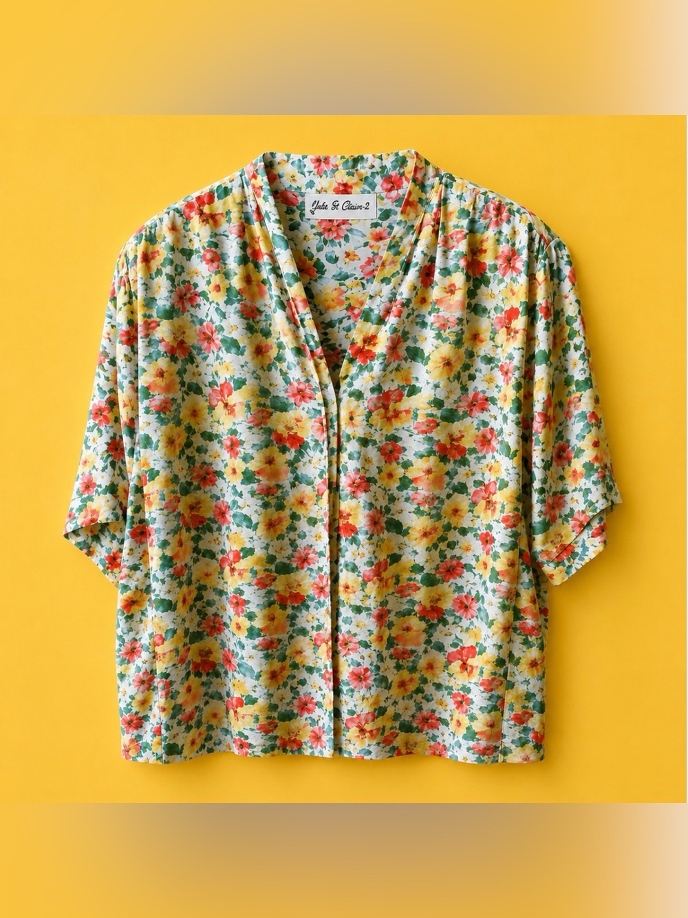 Yves St. Clair 2 22w Floral Blouse - Picture 4 of 6